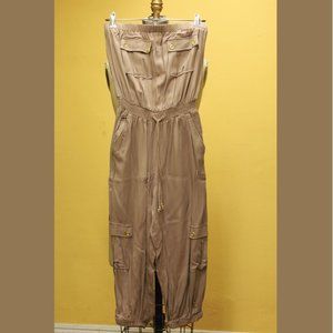 Cute Beige Sleeveless Jumpsuit Bebe, Size S